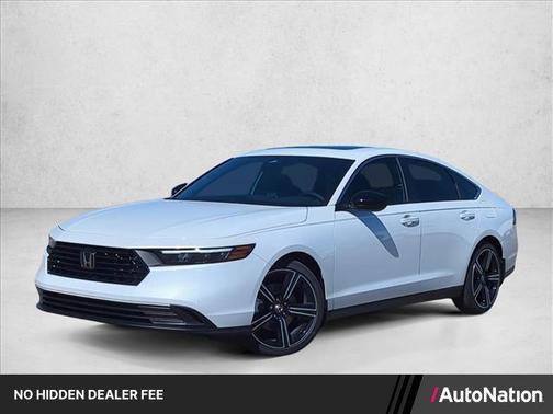 Platinum White Pearl 2025 Honda Accord Hybrid Sport