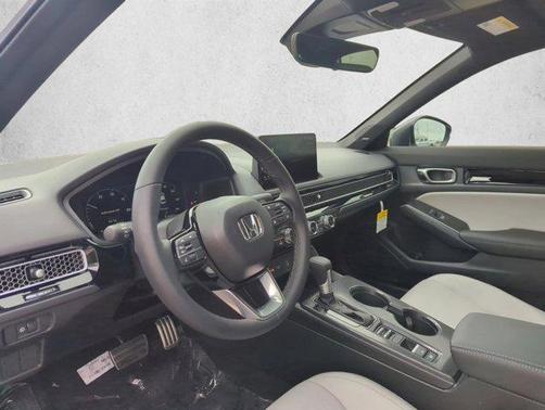 Platinum White Pearl 2026 Honda Civic Hybrid Sport Touring