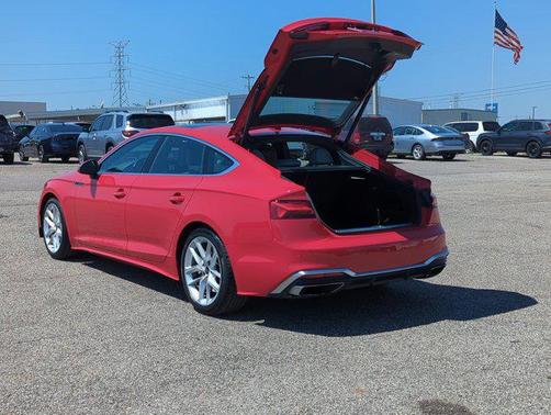Progressive Red Metallic 2024 Audi A5 Sportback 45 S Line Premium Plus