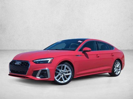 Progressive Red Metallic 2024 Audi A5 Sportback 45 S Line Premium Plus
