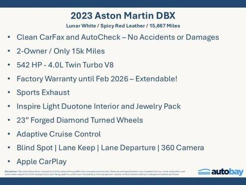 2023 Aston Martin DBX Base