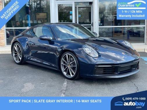 Blue 2020 Porsche 911 Carrera 4S