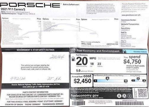 2021 Porsche 911 Carrera S