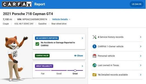 Silver 2021 Porsche 718 Cayman GT4