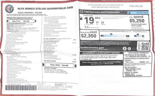 2022 Alfa Romeo Stelvio Quadrifoglio
