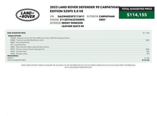 Carpathian Grey 2023 Land Rover Defender 90 Carpathian Edition