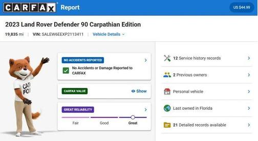 Carpathian Grey 2023 Land Rover Defender 90 Carpathian Edition
