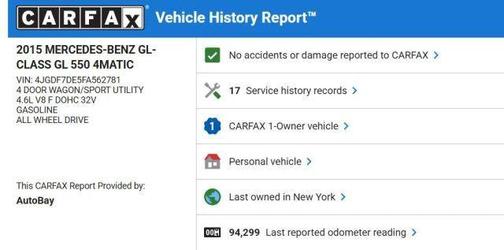 2015 Mercedes-Benz GL-Class GL 550 4MATIC