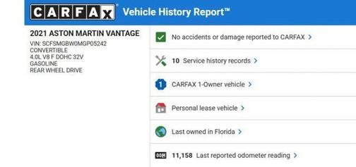 2021 Aston Martin Vantage Base
