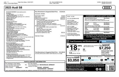 2023 Audi S8 4.0T quattro