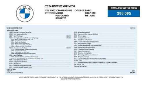 Dark Graphite Metallic 2024 BMW iX xDrive50