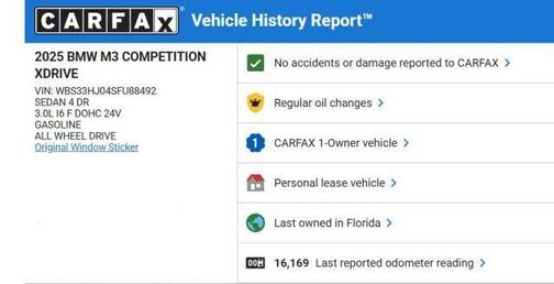 2025 BMW M3 Competition xDrive