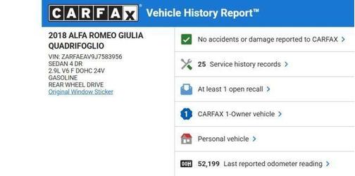 2018 Alfa Romeo Giulia Quadrifoglio