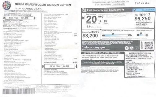 Vulcano Black Metallic 2024 Alfa Romeo Giulia Quadrifoglio