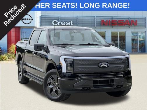 Agate Black Metallic 2025 Ford F-150 Lightning Flash