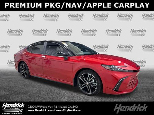 Supersonic Red/Midnight Black Metallic 2025 Toyota Camry XSE