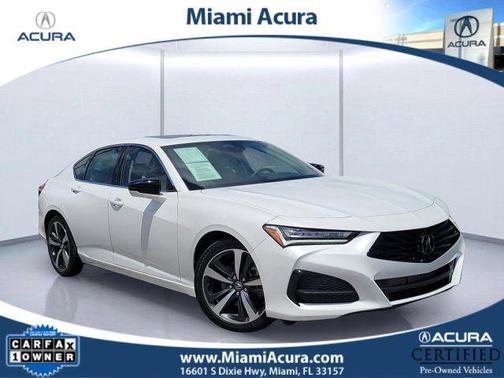 Platinum White Pearl 2024 Acura TLX Technology