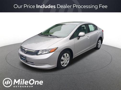 Alabaster Silver Metallic 2012 Honda Civic LX