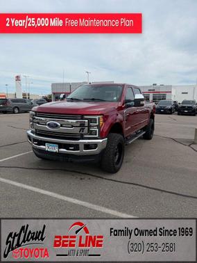 Red 2017 Ford F-350 Lariat