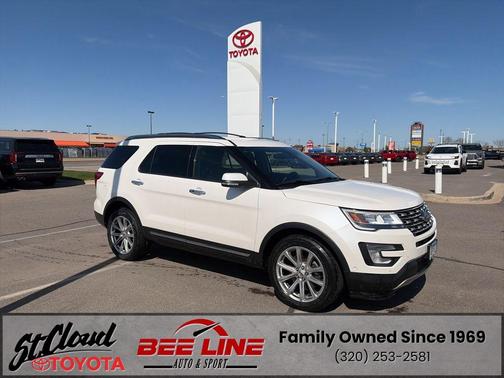White Platinum Clearcoat Metallic 2017 Ford Explorer Limited