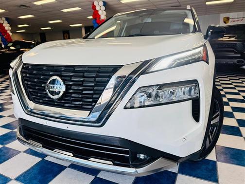 White / Black 2021 Nissan Rogue Platinum