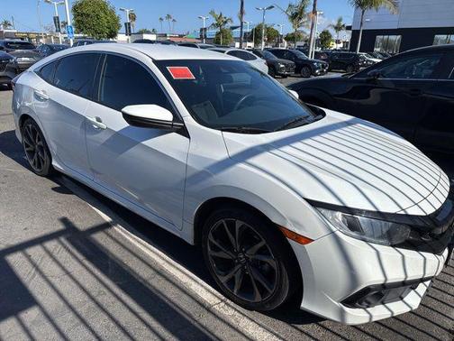White Orchid Pearl 2019 Honda Civic Sport