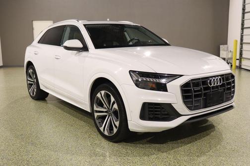 White 2021 Audi Q8 55 Premium Plus