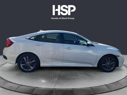 Platinum White Pearl 2020 Honda Civic EX-L