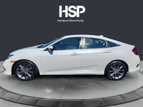 Platinum White Pearl 2020 Honda Civic EX-L