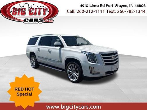 Crystal White Tricoat 2018 Cadillac Escalade ESV Luxury