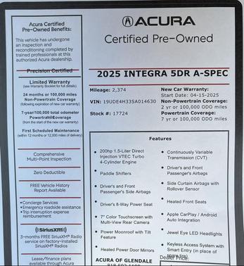 2025 Acura Integra A-SPEC