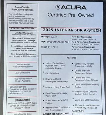 2025 Acura Integra A-SPEC Technology