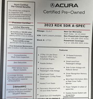 2023 Acura RDX Base