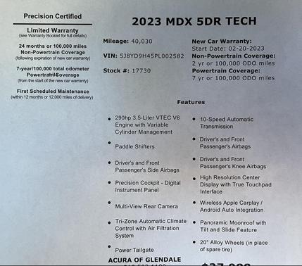 2023 Acura MDX Technology Package