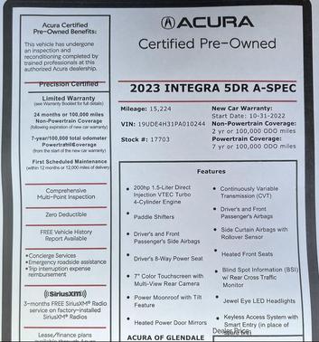2023 Acura Integra A-SPEC