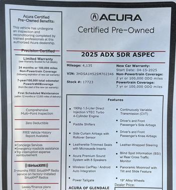 2025 Acura ADX A-Spec