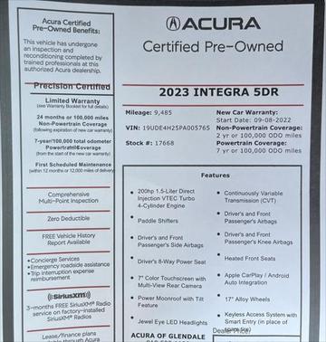 2023 Acura Integra Base (CVT)