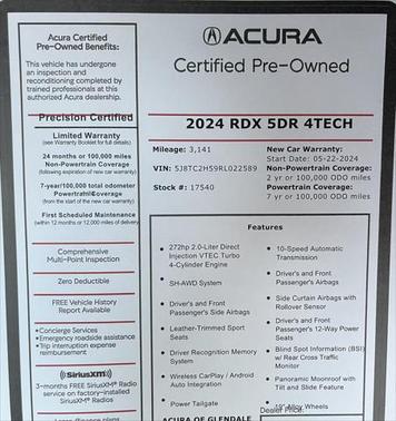 2024 Acura RDX Technology Package