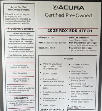2025 Acura RDX Technology Package