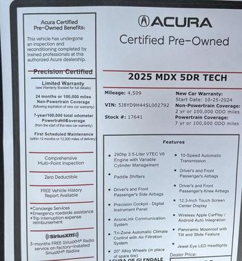 2025 Acura MDX Technology Package