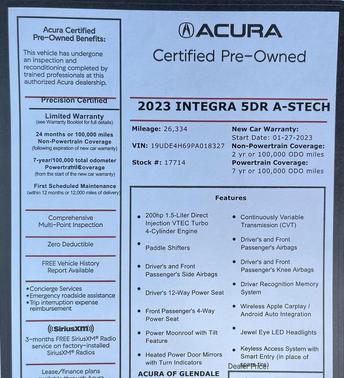 2023 Acura Integra A-SPEC Technology