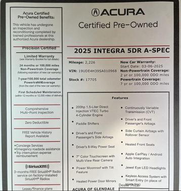 2025 Acura Integra A-SPEC