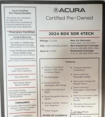 2024 Acura RDX Technology Package