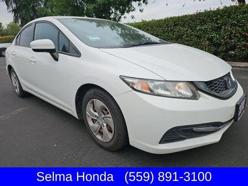White 2015 Honda Civic LX