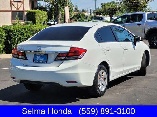 White 2015 Honda Civic LX