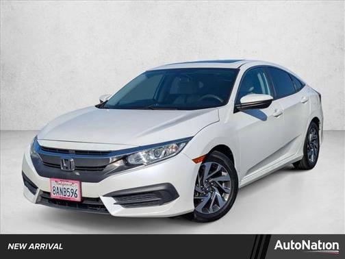 White 2017 Honda Civic EX