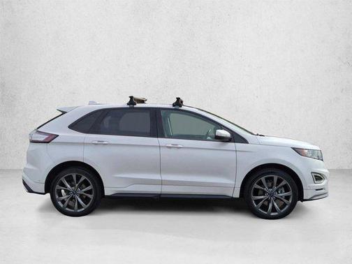 White Platinum Metallic Tri-Coat 2017 Ford Edge Sport