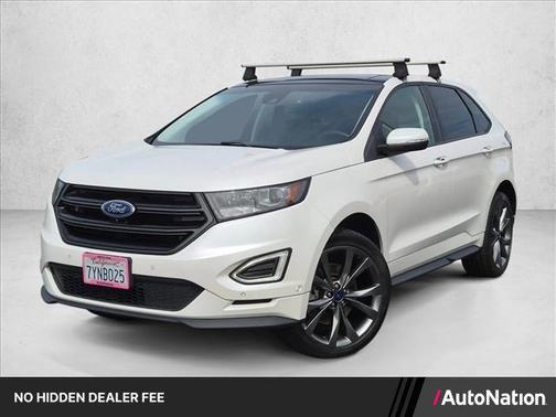 White Platinum Metallic Tri-Coat 2017 Ford Edge Sport