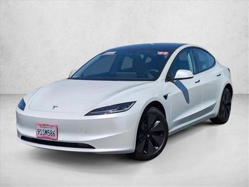 Pearl White Multi-Coat 2025 Tesla Model 3 Long Range