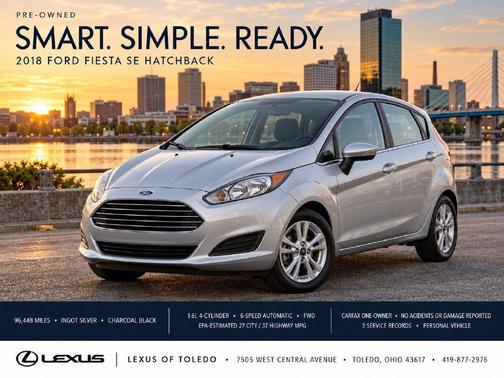 Ingot Silver 2018 Ford Fiesta SE